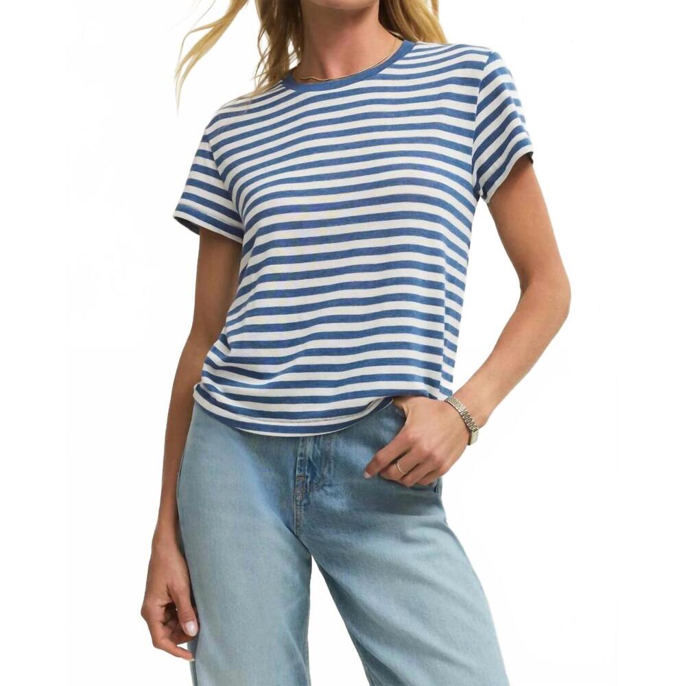 NEW Z SUPPLY tourist airy striped tee in blue